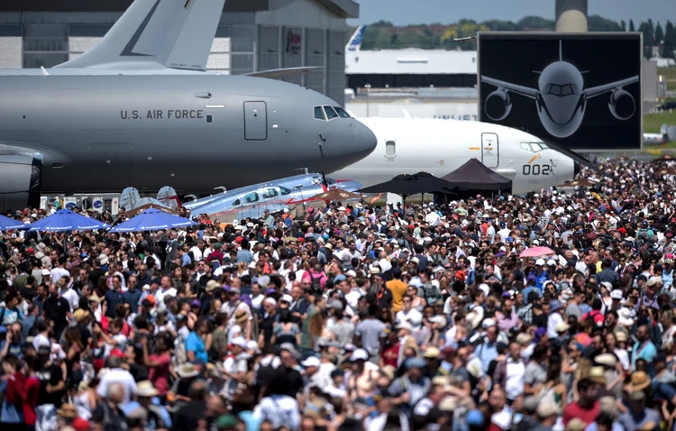 Edição de 2019 do Paris Air Show. (ERIC PIERMONT/AFP/Getty Images)