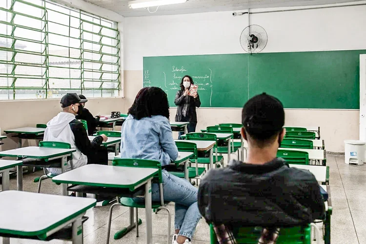 Ensino Médio: governo queria uma carga horário maior para a formação básica (Patricia Monteiro/Bloomberg/Getty Images)