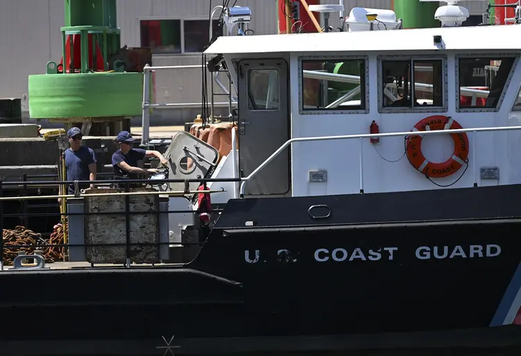 BOSTON, MA, USA - JUNE 21: Rescue teams try to trace the origin of sounds heard from the depths of the North Atlantic in a search for a tourist submersible with five people on board that vanished on its descent to the century-old wreck of the Titanic at the US coast guard base in Boston, Massachusetts, USA on June 21, 2023 (Photo by Fatih Aktas/Anadolu Agency via Getty Images) (Fatih Aktas/Anadolu Agency/Getty Images)