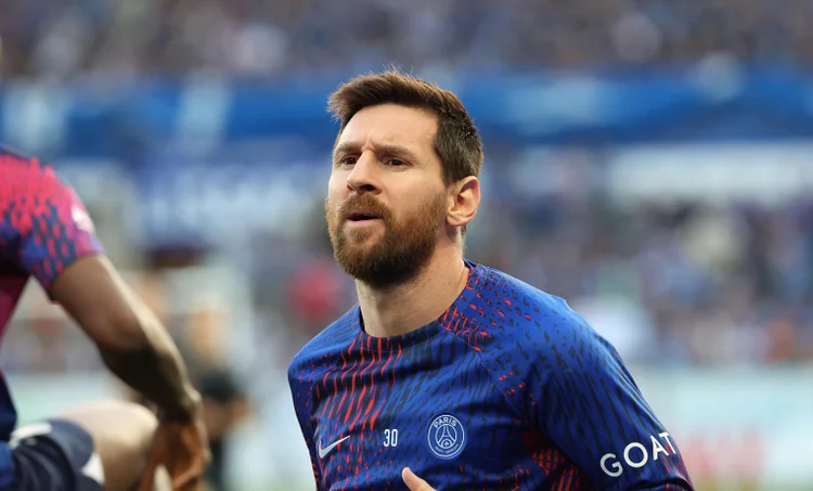 Lionel Messi: jogador fará seu último jogo pelo PSG neste sábado (Xavier Laine/Getty Images)