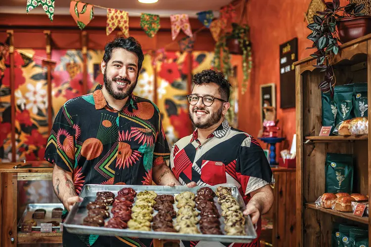 Gabriel Rodrigues e Gabriel Dias, da Caritó Cookies: novas rotinas anti-burnout (Jéssica Liar/Divulgação)