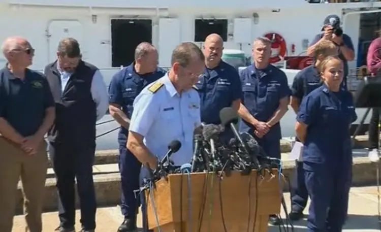 Destroços encontrados eram do submarino, diz Guarda Costeira dos EUA (Coletiva da Guarda Costeira/Reprodução)