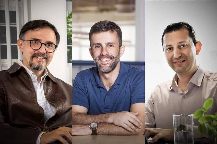 Juan Mármol, William Colen e Sergio Vargas: especialistas falam sobre usos e previsões para o futuro da inteligência artificial (Microsoft/Divulgação)