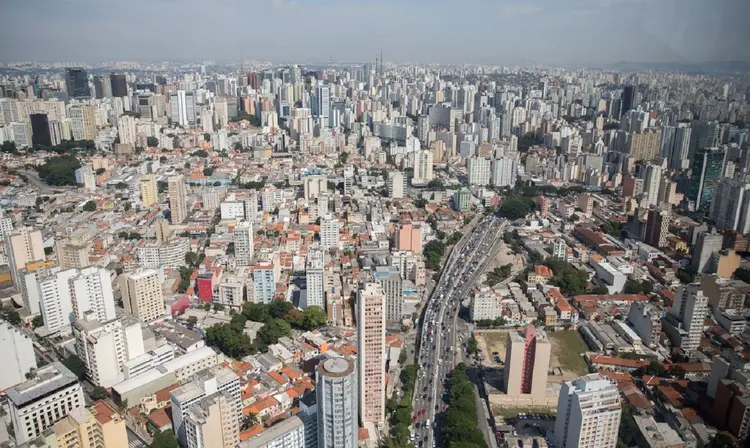 Vista aerea da cidade de São Paulo, rio Tietê, predios, São Paulo, cidade (Diogo Moreira/MáquinaCW/Governo do estado de São Paulo/Reprodução)