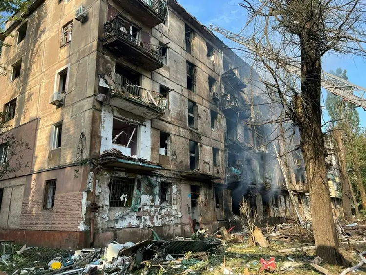 Kryvyi Rih, cidade natal do presidente Volodimir Zelensky, foi atingida por mísseis nos últimos dias

 (AFP/AFP)