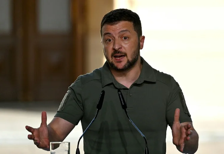Zelensky: Em entrevista exclusiva à GloboNews, Zelensky enumerou formas que o governante brasileiro poderia contribuir com Kiev (AFP/AFP)