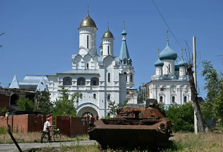 Sviatoguirsk: a história desta cidade também destaca as dolorosas divisões dentro da Ucrânia (AFP/AFP Photo)