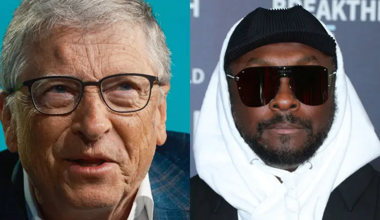 Bill Gates e Will.i.am: investimento em startup avaliada em US$ 4 bilhões (Montagem/Getty Images)