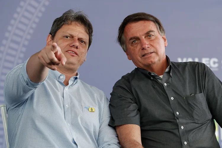 Tarcísio e Bolsonaro: governador de SP exaltou a força do ex-chefe do Palácio do Planalto no espectro da direita. (Alan Santos/PR/Flickr)