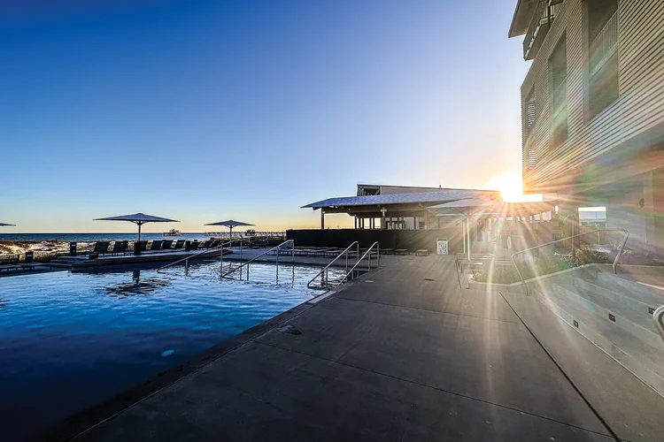 The Lodge: hotel sustentável dentro do Gulf State Park. (Carolina Gehlen/Exame)