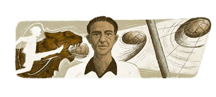 A homenagem é referente ao nascimento do jogador, 18 de julho de 1892 (Google/Reprodução)