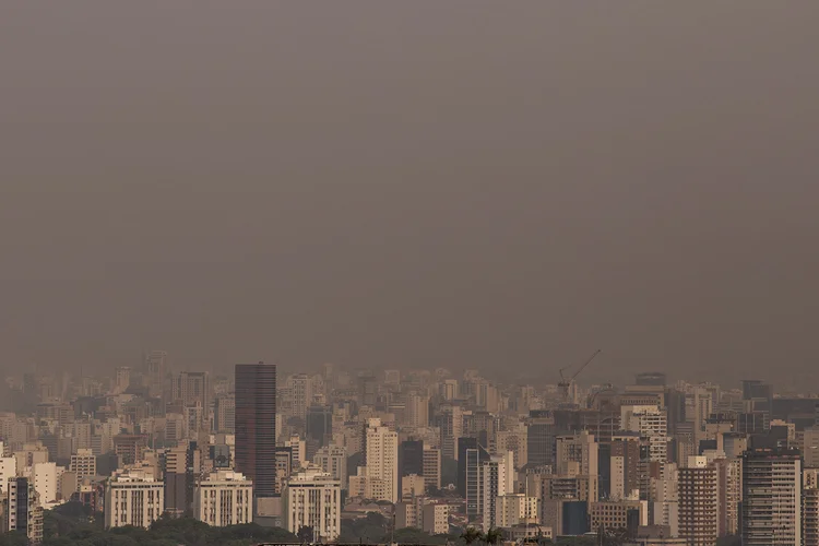 São Paulo: em 2020, o dia virou noite na capital paulista, com fumaça vinda de queimadas no Pantanal (Andre Lucas/Picture Alliance/Getty Images)