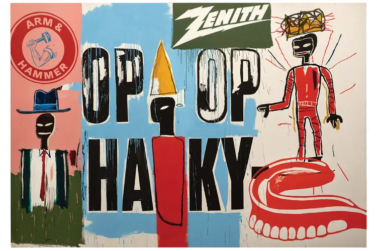 Obra de Basquiat e Warhol: parceria profícua e admiração mútua. (Divulgação/Divulgação)