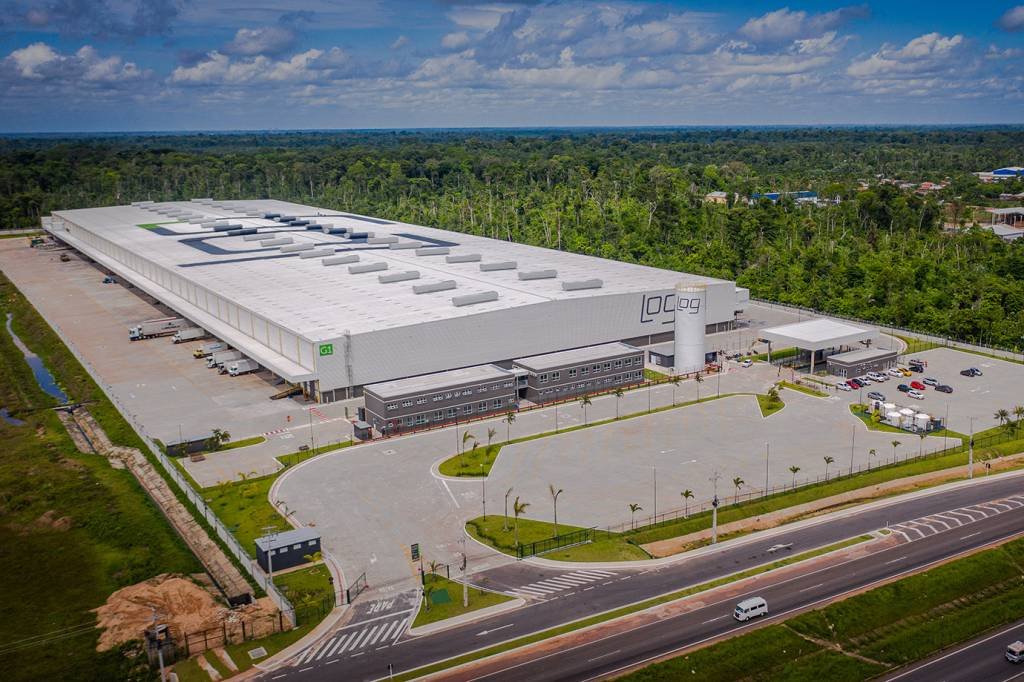 Galpão logístico da Log em Belém, no Pará: empresa fechou 2022 com o recorde de 415 mil m² de área bruta locável entregues (Log/Divulgação)