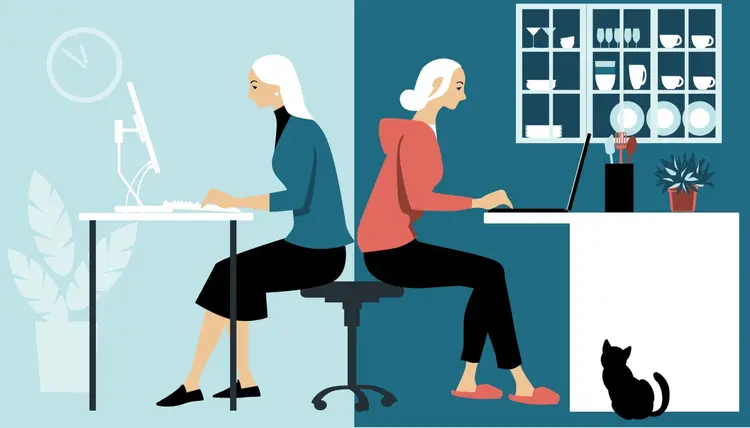 Home office: modelo apresenta desafios, como o de mudar a cultura de trabalho, mas traz diversos benefícios para empresas e funcionários (Getty Images/Divulgação)