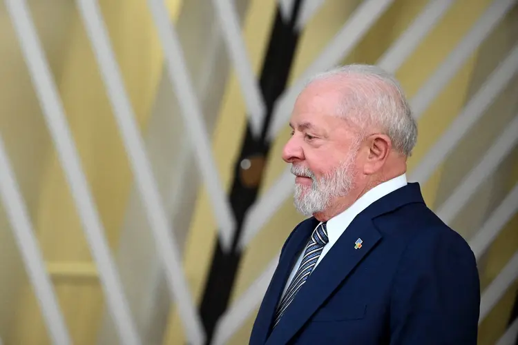 Brazil's President Luiz Inacio Lula da Silva arrives for the first day of a summit of European Union-Community of Latin American and Caribbean States Summit (EU-CELAC) at The European Council Building in Brussels on July 17, 2023. (Photo by Emmanuel DUNAND / AFP) (Photo by EMMANUEL DUNAND/AFP via Getty Images) (EMMANUEL DUNAND/Getty Images)
