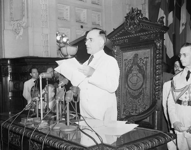 No dia 9 de julho de 1932, as tropas paulistas iniciaram uma luta armada sob o comando do general Isidoro Dias Lopes (Getty Images/Divulgação)