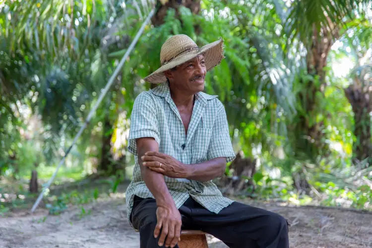 José de Matos, produtor de agricultura familiar em Tomé-Açu, no Pará (Grupo BBF (Brasil BioFuels)/Divulgação)