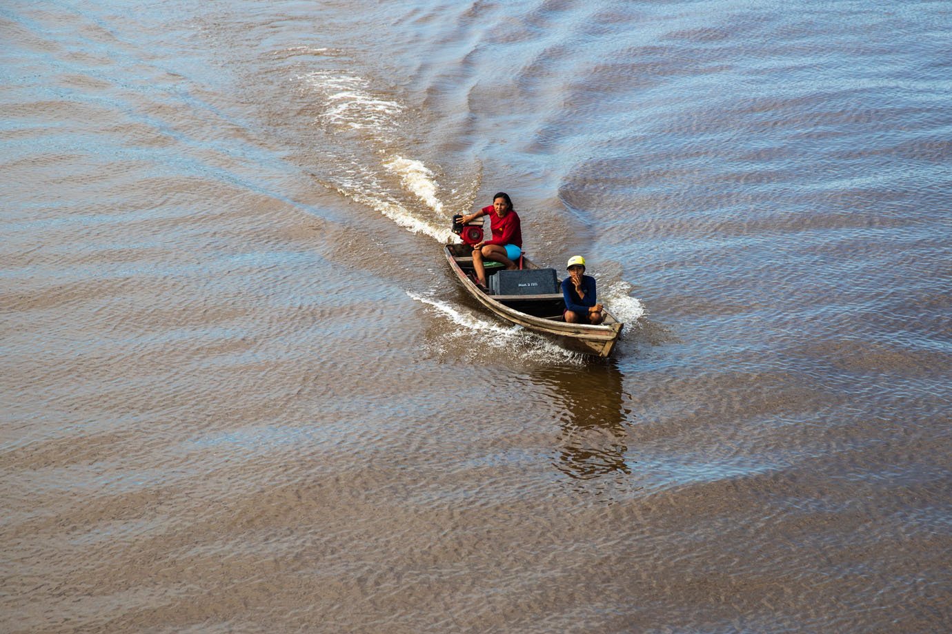 Barco no Rio Amazonas