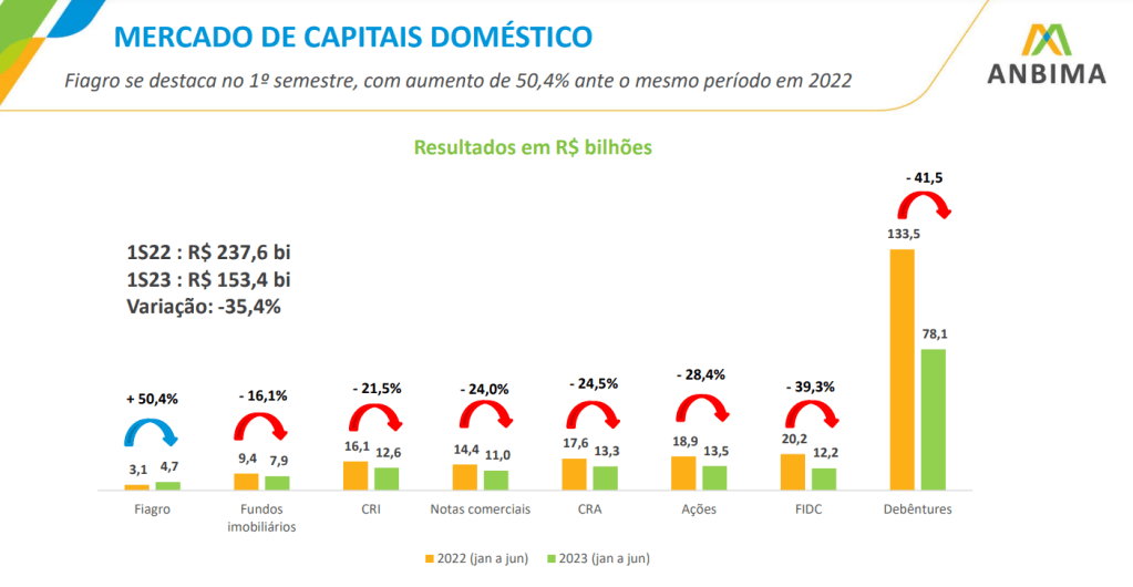 Anbima: Fiagro se destaca como único segmento em alta