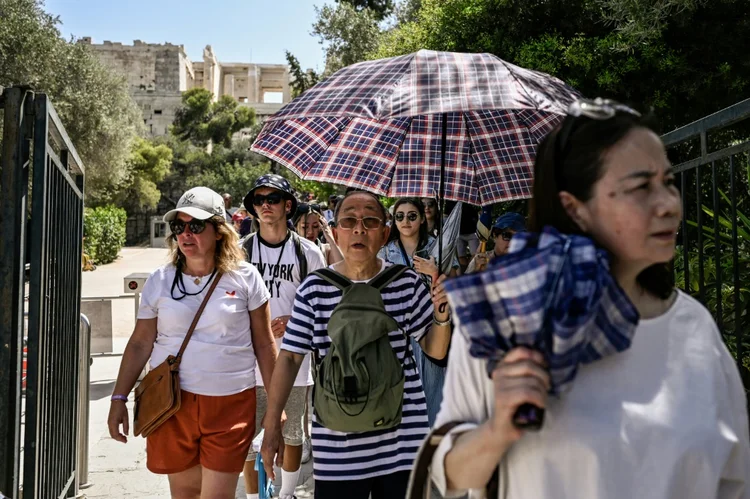 Calor: julho de 2023 foi o mês mais quente já registrado na Terra. (AFP/AFP)