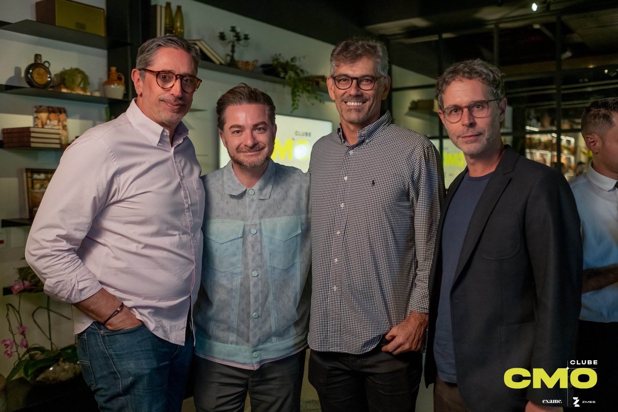 Rafael Davini, da Exame; Marcelo Tripoli, da Zmes; Leonardo Queiroz, da Cogna; e Ivan Padilla, da Exame