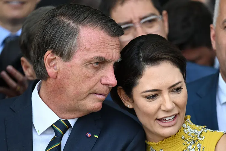 Bolsonaro e Michelle: ex-presidente e ex-primeira dama são investigados no caso de venda das joias (EVARISTO SA / AFP)/Getty Images)