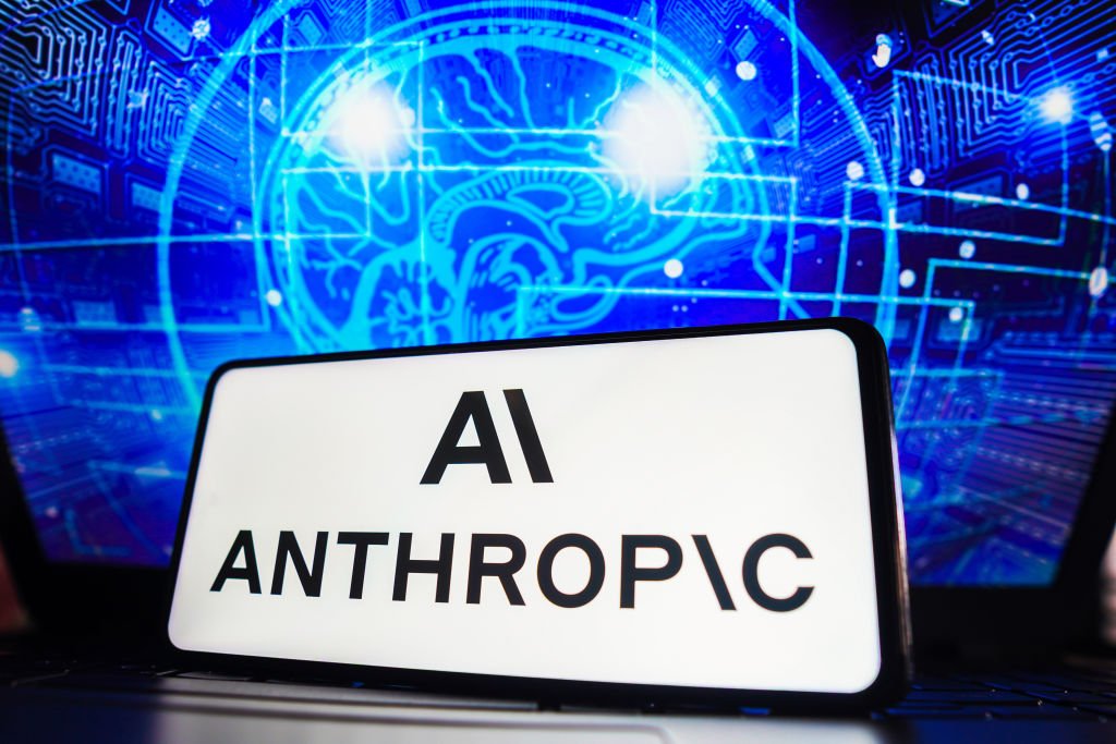 BRAZIL - 2023/04/03: In this photo illustration, the Anthropic logo is displayed on a smartphone screen. (Photo Illustration by Rafael Henrique/SOPA Images/LightRocket via Getty Images)