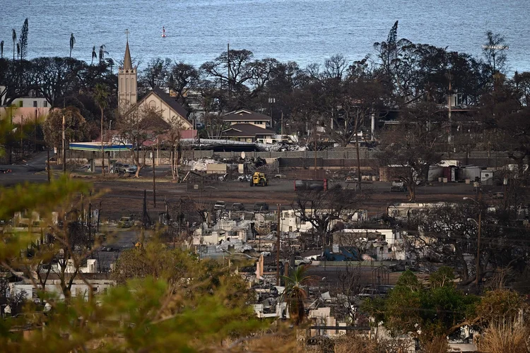 ncêndios no Havaí destroem cidade histórica e deixam mais de 100 mortos (PATRICK T. FALLON/AFP/Getty Images)