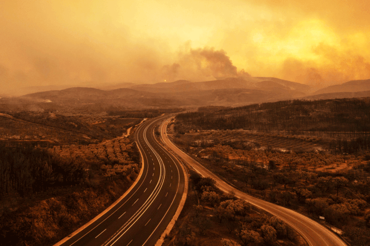 Grécia: novos incêndios deixaram 20 mortos. (Bloomberg/Getty Images)