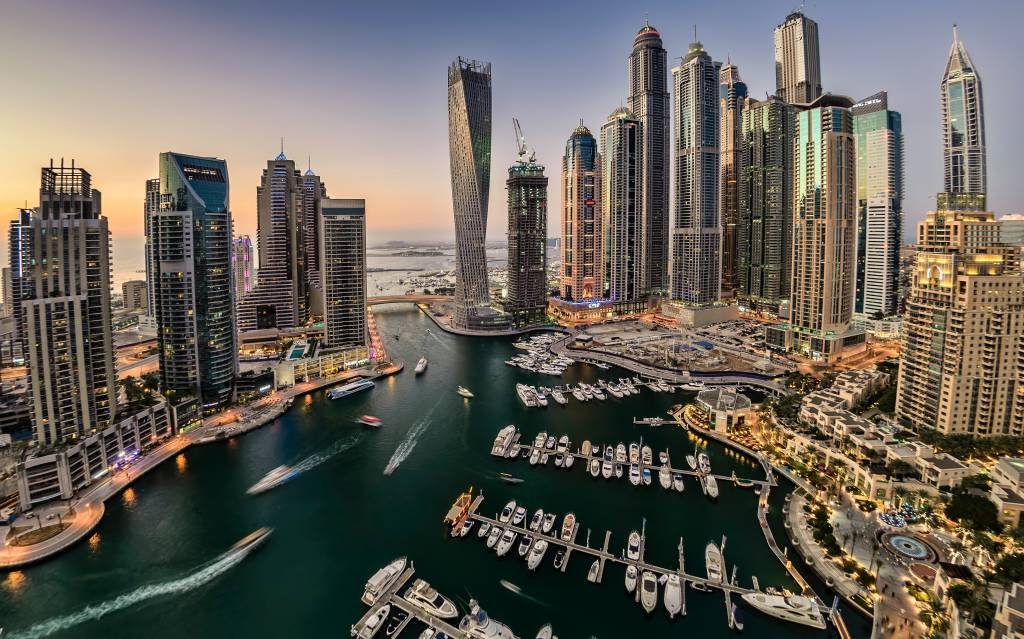 Dubai: cidade ficou no topo do ranking das melhores cidades para se trabalhar remotamente.  (Getty Images/Reprodução)