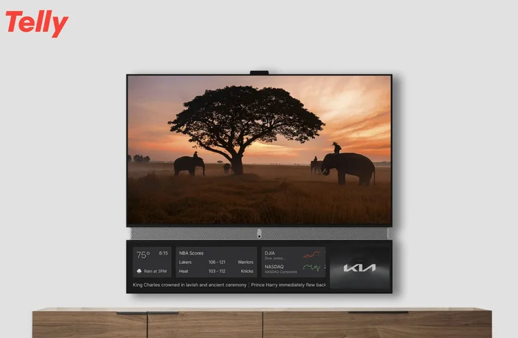 55 polegadas de tela principal com qualidade de imagem 4K HDR, segunda tela smart e barra de som premium integrada Hardware – 55 polegadas de tela principal com qualidade de imagem 4K HDR, segunda tela smart e barra de som premium integrada (Telly/Divulgação)