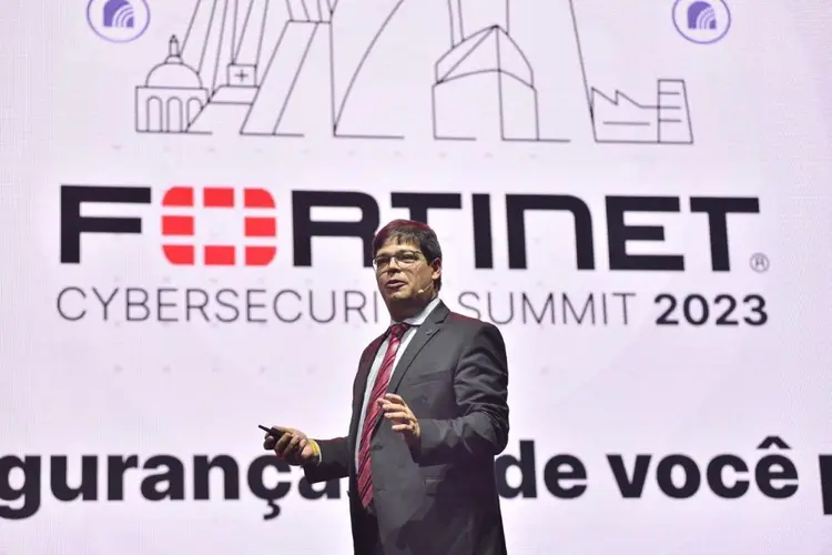 Frederico Tostes, CEO da Fortinet no Brasil, durante o evento Cybersecurity Summit 2023 (Fortinet/Divulgação/Divulgação)