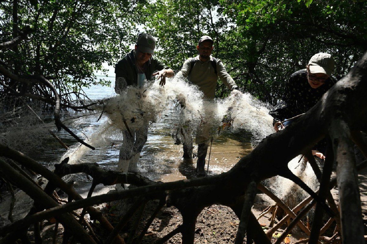 Lixo cobre santuário das aves marítimas nas ilhas do Golfo de Fonseca