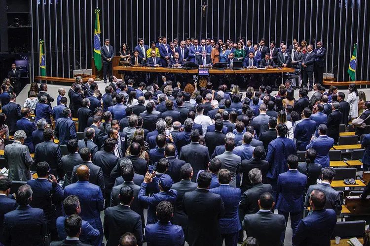 Câmara dos Deputados: a base aliada cresceu, mas 246 deputados ainda não embarcaram (Andressa Anholete/Bloomberg/Getty Images)
