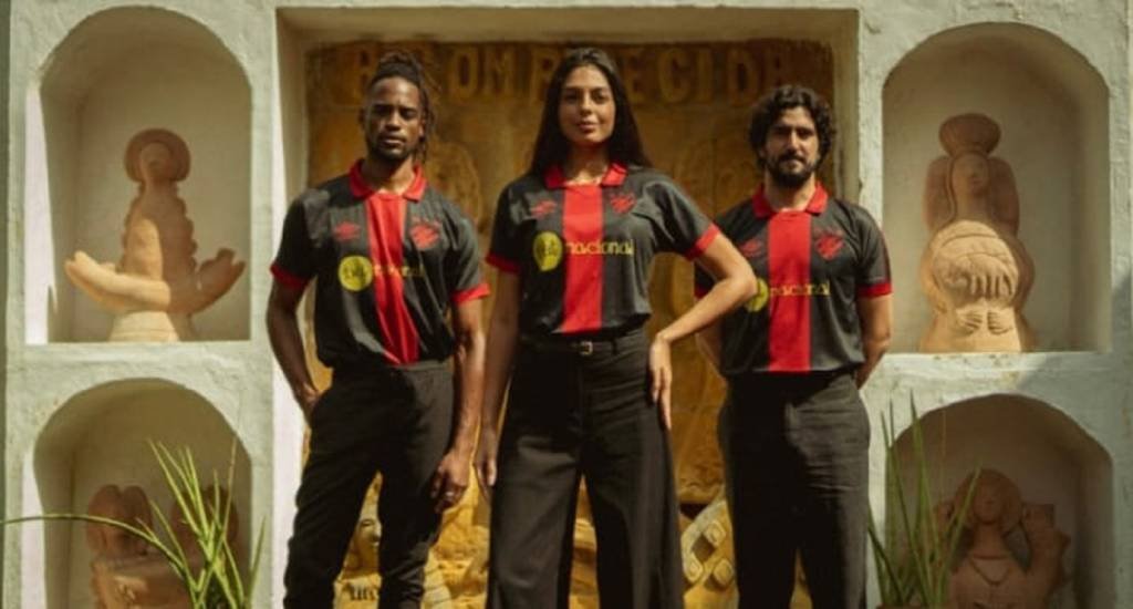 Camisa Sport Recife 2023-2024 Umbro Masculino - Vermelho+Preto