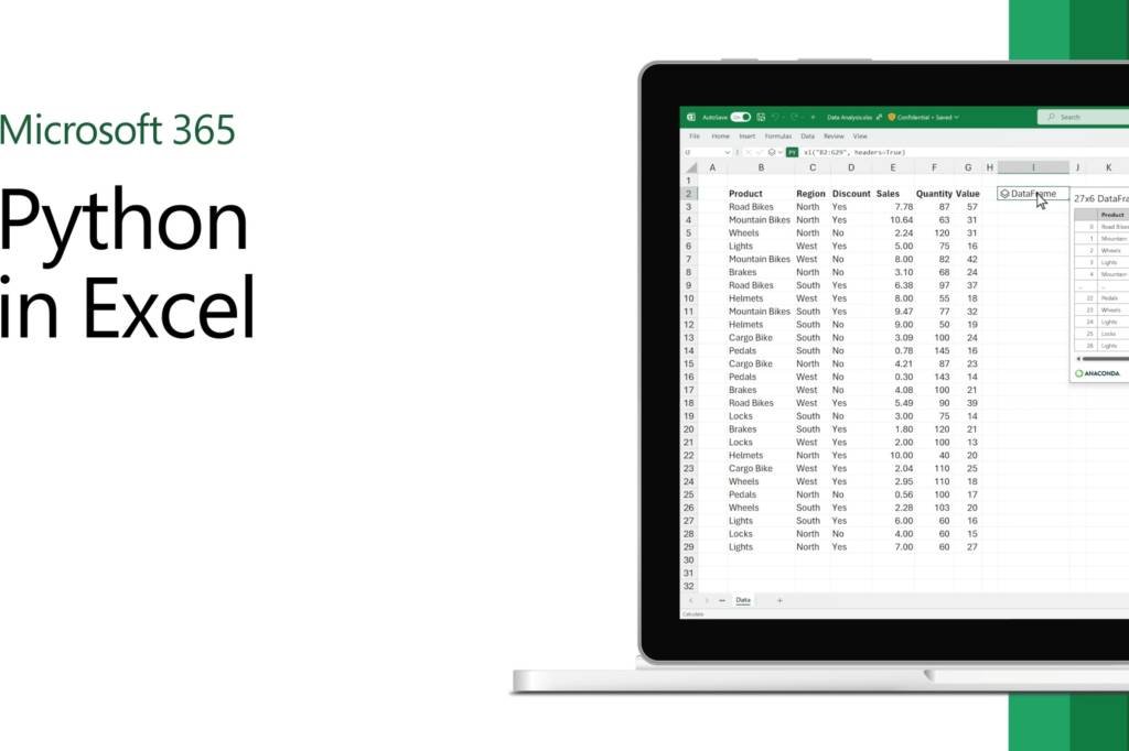 Microsoft integra Python ao Excel: novo recurso promete deixar a ciência de dados mais fácil