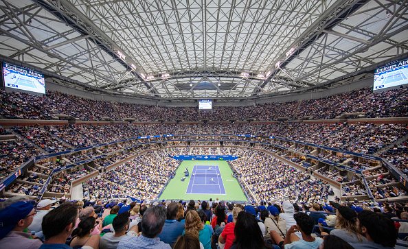 Final do US Open de 2022 entre Carlos Alcaraz e  Casper Ruud em 2022 (Tim Clayton/Corbis/Getty Images)