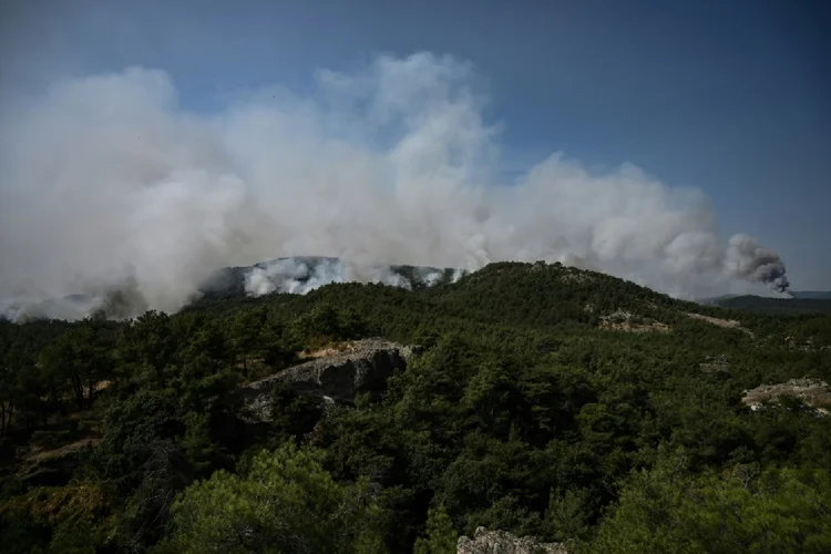 Grécia: país do leste europeu sofre com sucessiva onda de calor (Marina Rafenberg/AFP)