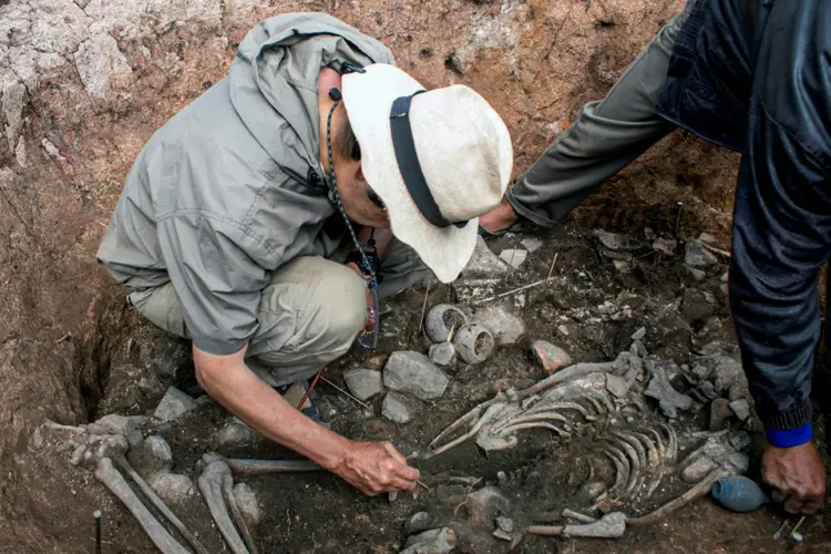 Túmulo de sacerdote de 3 mil anos é descoberto no Peru (Carlos MANDUJANO/AFP)