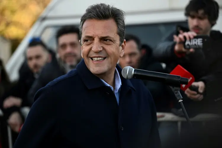 Sergio Massa, candidato governista à Presidência da Argentina, em 13 de agosto de 2023, em Tigre (AFP/AFP)