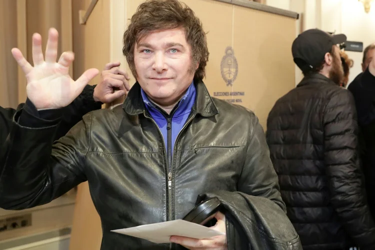 O candidato à Presidência da Argentina Javier Milei, em 13 de agosto de 2023, em Buenos Aires (AFP/AFP)
