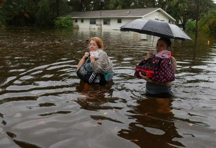 Furacão Idalia: Os Estados da Geórgia, Carolina do Sul e Carolina do Norte também foram atingidos (AFP/AFP Photo)