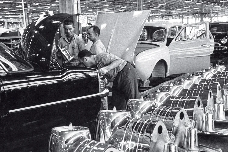 Planta da Willys em São Bernardo do Campo, em 1970: “milagre econômico” (Pictorial Parade/Archive Photos/Getty Images)