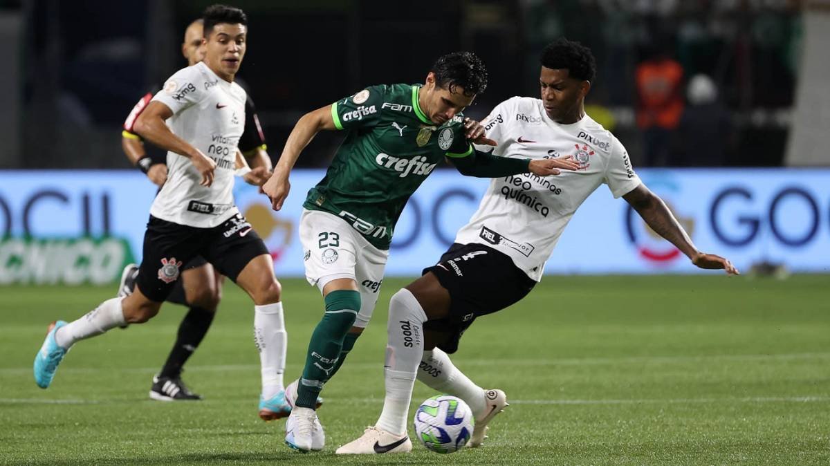 Corinthians vence o Palmeiras no primeiro jogo da final do