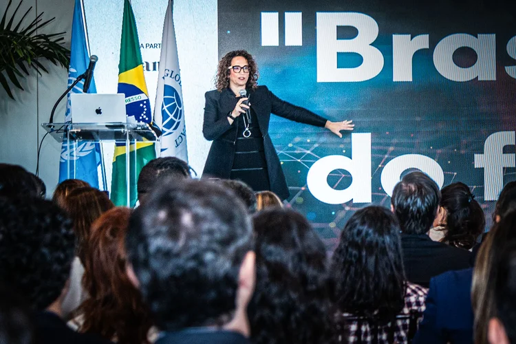 Amy Webb, futurista: "Algumas vezes as pessoas pensam que para ser ESG e resolver problemas ambientais e sociais os negócios não podem fazer dinheiro" (Leandro Fonseca/Exame)