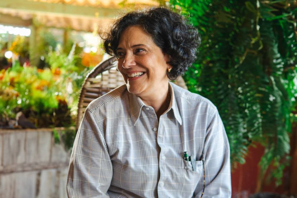 Teresa Márcia Morais, produtora de seringueira no município de Colômbia, na região de Barretos, interior de São Paulo.  (Lucas Pardal/Exame)