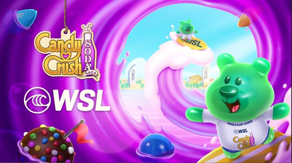 WSL e Candy Crush Soda iniciam parceria inédita nas finais do mundial de surfe