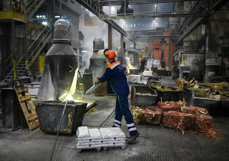 China: país quer acelerar a promoção de uma nova fase de industrialização. (Oliver Bunic/Bloomberg/Getty Images)