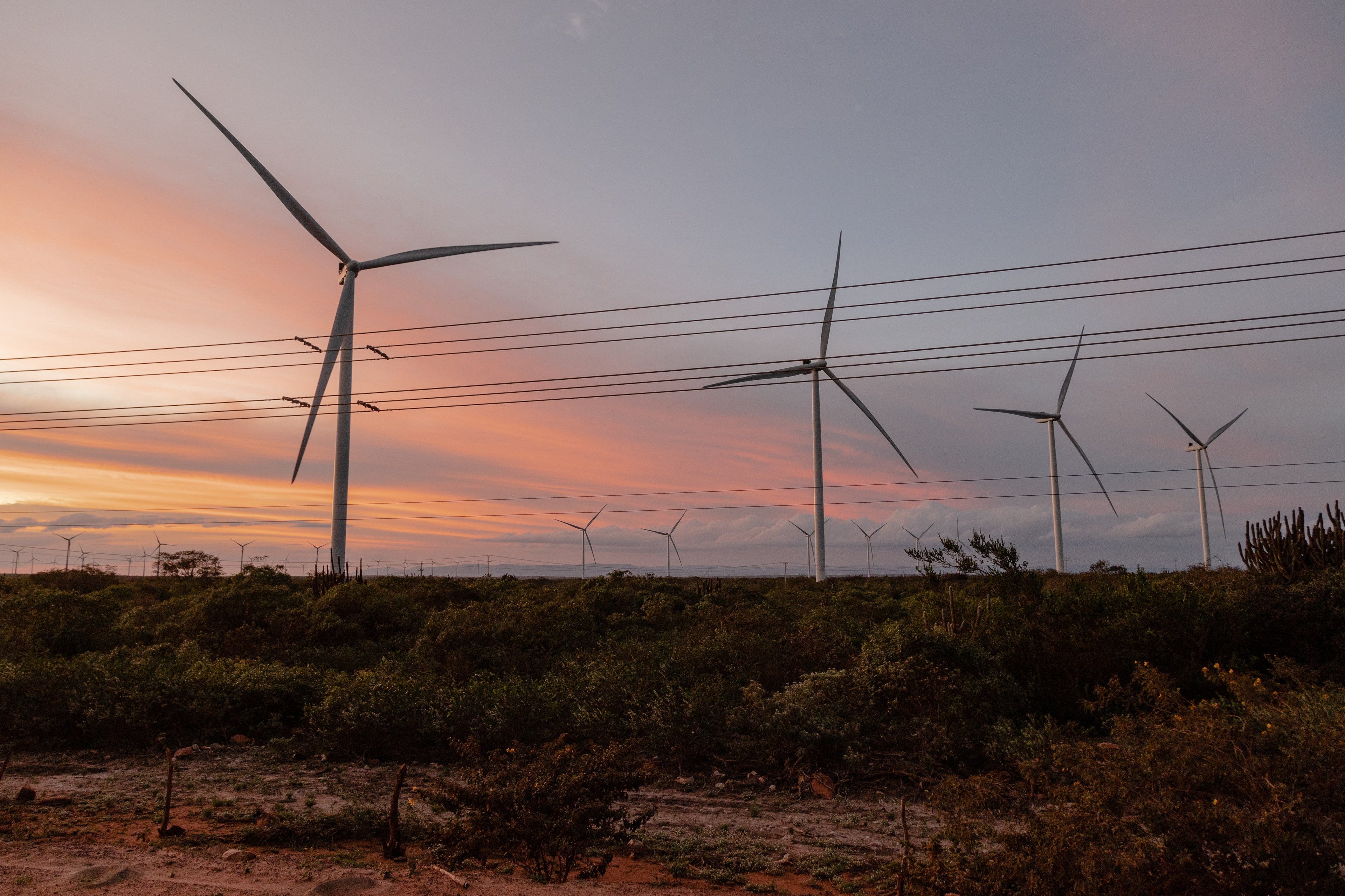 Energia eólica: turbinas na Serra da Babilônia, na Bahia